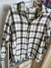 优衣库男女装法兰绒格子衬衫长袖衬衣薄外套481225 480770 481225/30浅米色 3XL 实拍图