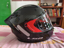 LS2碳纤维摩托车头盔男女机车赛车四季通用全盔四季防雾大尾翼FF801 6K单镜片-碳纤大尾翼款-亮黑 2XL（建议59-60头围） 实拍图