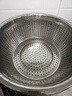 茶花不锈钢沥水篮 家用淘米洗菜洗碗 不锈钢漏盆菜篮子水果盘28cm 实拍图