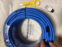 万级超六类网线非屏蔽【国标23AWG-0.57mm无氧纯铜芯】CAT6A万兆高速网络工程家装布线一箱线30米 蓝色 实拍图