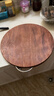 双枪黑金檀木整木切菜板加厚加大圆形砧板实木家用案板面板菜墩38*2.5 实拍图