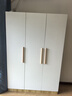 束寻【上门安装】衣柜现代简约实木挂衣杆经济型简易组装出租房卧室 两门80*40*180暖白+胡桃色 自行安装 实拍图