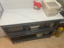 四季沐歌厨房置物架橱柜餐边收纳柜碗柜微波炉烤箱落地置物储物柜用具大全 加厚岩板【灰3层100*40*80】 实拍图
