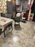 顾家家居微晶石餐桌家用餐桌椅小户型餐桌饭桌桌子DS7183T 1.4M方桌+折线灰椅*4 实拍图