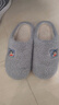 大嘴猴（paul frank）棉拖鞋男情侣时尚简约厚底家居保暖冬季拖鞋PF6661 实拍图