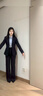 韩曼柯（HANMANKE）西装套装女黑色西服两件套修身小西装外套日常通勤面试职业正装 实拍图