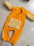 明月归爬爬服婴儿爬行服防脏擦地秋冬爬爬衣服婴儿拖把服户外爬爬裤夏季 桔色拖地爬行服长袖90码 均码 80cm-100cm 实拍图