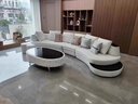 预顾 弧形真皮沙发个性客厅创意家具现代简约大小户型皮艺沙发组合 无扶手单人位 实拍图