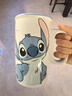 迪士尼可爱喝水牛奶高颜值马克杯卡通家用情侣陶瓷杯咖啡 史迪仔-乐迪直身杯(无礼盒) 实拍图