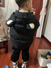 英氏（YEEHOO）儿童加厚羽绒服外套冬季防寒小熊羽绒服中大童外套超韧绒拜年服 亚光黑 110 cm-充绒量62g 实拍图