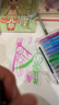 得力（deli）水溶性油画棒24色可水洗旋转出芯蜡笔炫彩棒套装幼儿画画涂色油画棒儿童礼物 实拍图