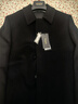 雅戈尔（YOUNGOR）男装大衣男单排扣外套修身版商务大衣羊毛混纺羽绒内胆 VYSY015110AFY黑色 L 175/96A 实拍图
