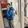 波司登（BOSIDENG）反季羽绒90绒羽绒服女士泡芙加厚连帽外套商场热卖同款保暖外套 【店长推荐】布鲁斯蓝5A34 S 160/84A充绒量238g 体重约110-125斤 实拍图