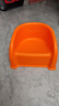 儿童特厚小沙发凳子塑料靠背椅家用可叠放幼儿园矮凳洗澡防滑座椅 【活力橙】儿童沙发椅【特厚款】 单只装】适用0-5岁 实拍图