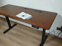 木藝生3cm高端实木电动升降桌电脑桌台式电竞桌子办公书桌可升降工作台 隐藏插排-单电机3cm实木胡桃色 120*60【免费送装】 晒单实拍图