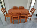 夜栖栖实木餐桌椅子全套组合长方形可折叠伸缩方圆两用吃饭家用客厅桌子 胡桃色 1.38m 单桌（不含餐椅） 实拍图