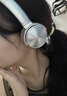 勒姆森（LASMEX）【明星推荐】耳机头戴式无线蓝牙耳机女生高颜值长续航低延迟hifi超高音质易折叠时尚穿搭运动适用 银灰色 小巧轻便 贴合不方脸 实拍图