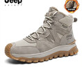 JEEP SPIRIT吉普男鞋加绒马丁靴子男冬季雪地靴保暖棉鞋男 0173 原鹿色 42 实拍图