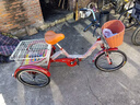 永久老年人力三轮车脚踏脚踩脚蹬车自行车轻便小型成人 20寸红色菜筐款 单链条 实拍图