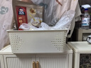 名创优品同款 杂物收纳筐塑料桌面收纳盒厨房橱柜零食玩具整理筐 奶油色高款特大号 实拍图