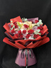 花艺湾鲜花同城配送玫瑰百合花束表白送女友老婆闺蜜生日礼物全国花店 19朵红玫瑰6朵粉百合花束 全国同城配送 留言送花日期 实拍图