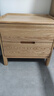 源氏木语实木床头柜北欧卧室收纳柜储物柜橡木床边柜0.45米双抽床头柜 实拍图