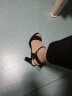 轩途诗凉鞋女夏季新款高跟粗跟防水台女士凉鞋中跟 ims风女鞋防滑软底鞋 -2黑色7CM 38 实拍图