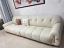 冬熊棉花糖真皮沙发法式奶油风客厅小户型轻奢白色钢琴键云朵沙发 【大四人位3.1米】 进口纳帕头层牛皮【旗舰版】凝胶记忆棉+6CM紫罗兰 实拍图