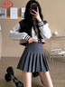 浪莎百褶裙女秋季2025新款高腰显瘦学院风a字半身裙小个子jk西装短裙 实拍图