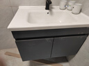 恋派浴室柜 陶瓷一体盆卫生间洗脸盆柜组合悬挂式洗漱台智能洗手盆柜 普通镜柜】珠光灰+陶瓷盆 70cm 实拍图