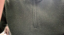 优衣库男女装souffle yarn舒芙蕾半拉链针织衫毛衣毛衫478546 58 深绿色 L /175/100A 实拍图