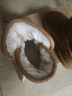 真皮雪地棉冬季保暖宝宝雪地靴软底加绒棉鞋儿童经典款式大棉短靴 驼色（金属扣一脚蹬） 34 码内长21CM 实拍图