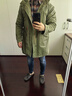 马登工装美式复古M51鱼尾风衣中长款连帽外套男军大衣派克服棉服秋冬 军绿色（版型较为宽松） L 实拍图