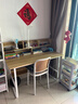 悦美妙电脑桌台式学生简易书桌书柜书架一体写字桌子家用办公学习桌 【单桌款】枫樱木色120*60cm 实拍图