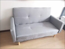 网红猫抓皮可折叠沙发床小户型多功能双人午休懒人小沙发出租屋 浅灰色猫爪皮款 140cm 含扶手 两抱枕4个沙发脚 实拍图