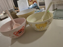 【天天低价】新款釉下彩陶瓷碗餐具套装少女心ins风陶瓷碗勺 小熊葫芦碗两碗两勺 实拍图