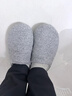 内泊（NEIBO）【超舒服】乳胶棉拖鞋男冬季女室内家居大码防滑防臭保暖羊毛灰44 实拍图