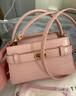 CHARLES&KEITH鳄鱼纹凯莉包手提斜挎婚包包女包生日礼物新年礼物CK2-50270880-1 粉红色Pink S 实拍图