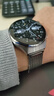 竞技者适于华为手表watch4/Pro表带watch3pro/GT5/GT4/GT3/GT6磁吸钛金属不锈钢手表带男款高级46/48 钛灰黑-编织链式22mm接口 实拍图