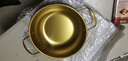 【韩剧同款】加厚不锈钢干锅海鲜锅火锅金色平底浅锅双耳锅泡面锅 单人款19cm【金色】双柄汤锅 实拍图