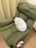 积木部落 家用久坐电脑椅沙发休闲折叠学习椅人体工学电竞椅子可躺办公椅 墨绿色+脚踏【折叠扶手】 绒布 晒单实拍图