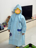 牧萌儿童雨衣带书包位男童女童女孩加长全身学生雨披 蓝色太空人 3XL 实拍图