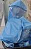 雨航（YUHANG）骑行雨衣雨披单人连体一体式电动电瓶自行车成人雨衣 浅蓝 实拍图