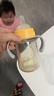 爱得利（evorie） 婴儿鸭嘴奶瓶6个月以上 宽口径带手柄带重力球PPSU奶瓶 240ml橙 实拍图