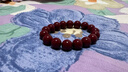 石玥珠宝高含量紫金朱砂手串本命年蛇年护身符转运珠手链男女士款礼物12mm 实拍图
