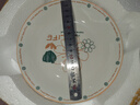 家用釉下彩陶瓷田园风现代风简线花朵4.8英寸碗/7英寸盘餐具套装 简线花朵 4.8英寸碗+7英寸盘各1个 实拍图