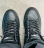 卡帝乐鳄鱼（CARTELO）鞋子男鞋秋冬季2025高帮休闲鞋男英伦皮鞋男士运动板鞋靴 黑色 43 实拍图