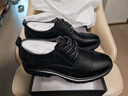 海澜之家HLA皮鞋男商务休闲秋冬正装德比鞋子HAAPXM1EBH090 黑色增高款40 实拍图