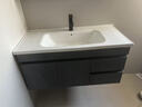 恋派浴室柜 陶瓷一体盆卫生间洗脸盆柜组合悬挂式洗漱台智能洗手盆柜 风水镜柜】珠光灰+陶瓷盆 100cm 实拍图