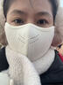 佳睦秋冬保暖口罩骑行防风防寒双面加绒加厚透气男女高颜值3d立体白色 实拍图